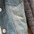 Women Spring Denim Jacket faux fur Coat Casual Clothing Overcoat Tops Female Jeans Coat blue 2019 - menochic